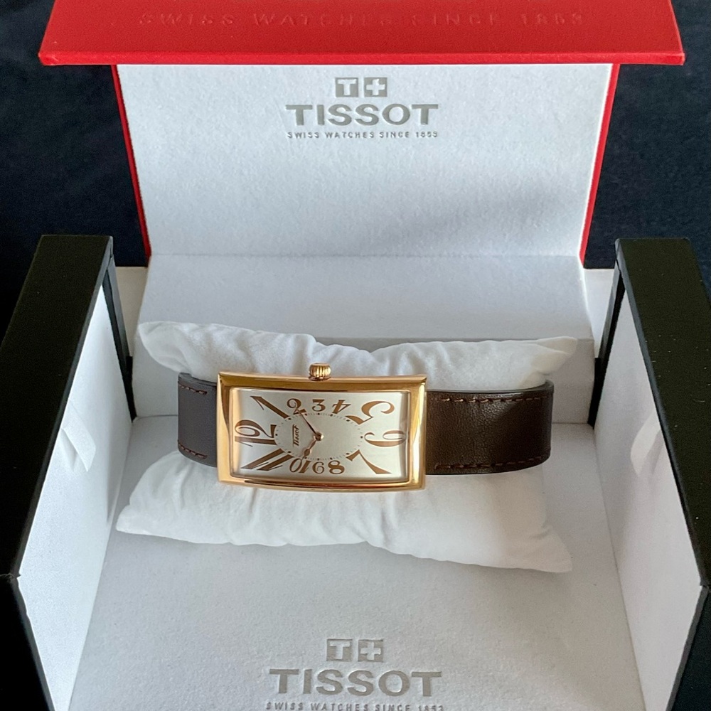 Rare Deco Tissot Heritage Banana Watch w Original Box Booklets EUC - Picture 6 of 16